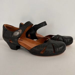 Cobb Hill New Balance Women's Black Mary Jane Leather Heels Shoes Size 9.5